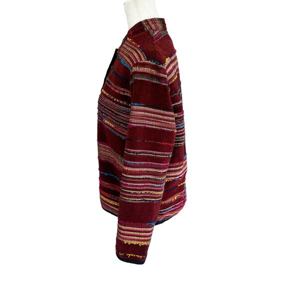 VINTAGE White Stag Tapestry Jacket Brown Red Yellow Blue Size Medium 8 / 10 - Picture 8 of 11